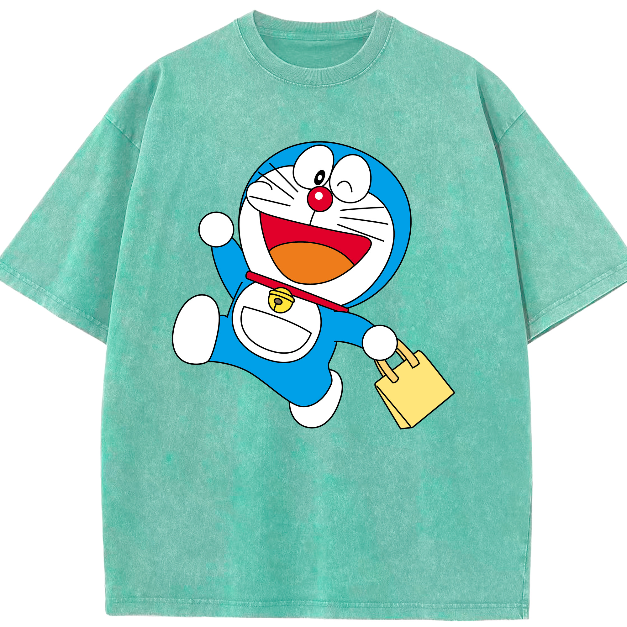 （画像用） ドラえもん Doraemon 綿100% ヴィンテージ風 半袖Tシャツ（フロントプリント）